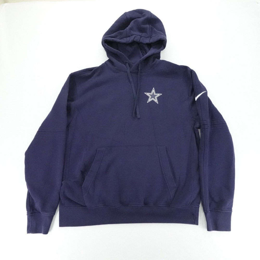 Dallas Cowboys Hoodie Mens Medium Navy Nike NFL Football Pullover Therma Fit